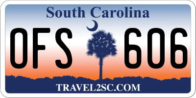SC license plate OFS606