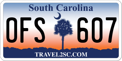 SC license plate OFS607