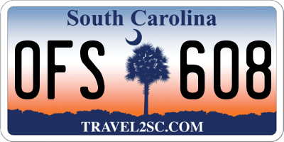 SC license plate OFS608