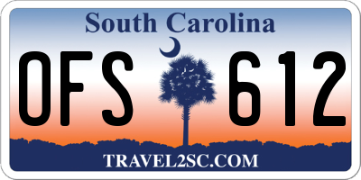 SC license plate OFS612
