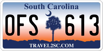 SC license plate OFS613