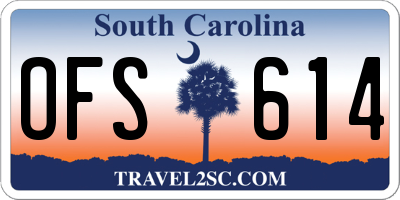 SC license plate OFS614
