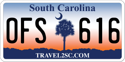 SC license plate OFS616