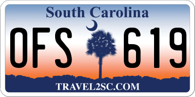 SC license plate OFS619
