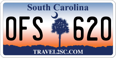 SC license plate OFS620