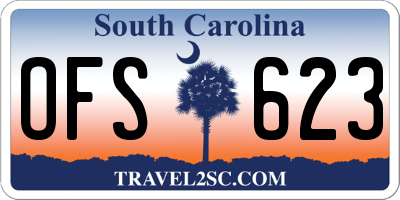 SC license plate OFS623
