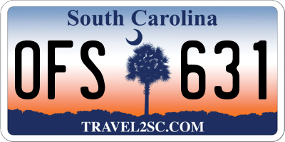 SC license plate OFS631