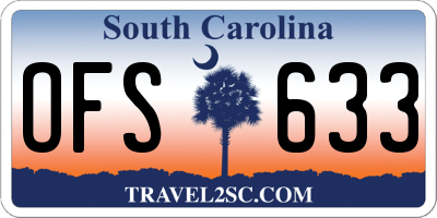 SC license plate OFS633