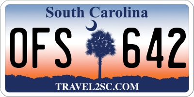 SC license plate OFS642