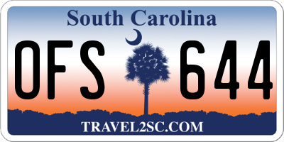 SC license plate OFS644