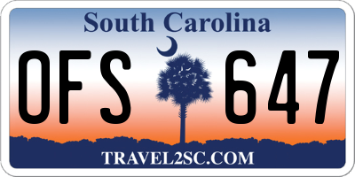 SC license plate OFS647