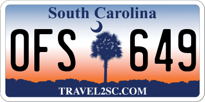SC license plate OFS649