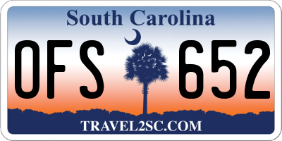 SC license plate OFS652