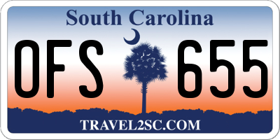 SC license plate OFS655