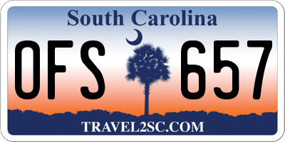 SC license plate OFS657