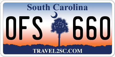 SC license plate OFS660