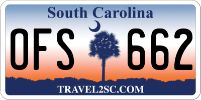 SC license plate OFS662