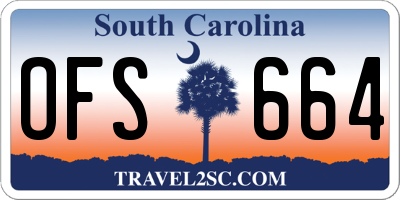 SC license plate OFS664