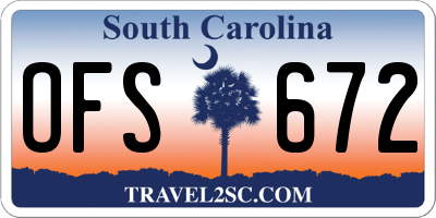 SC license plate OFS672