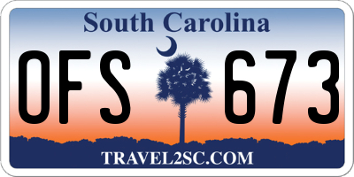 SC license plate OFS673