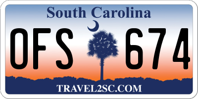 SC license plate OFS674
