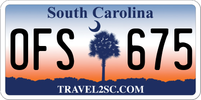SC license plate OFS675