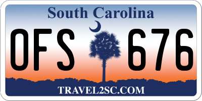 SC license plate OFS676
