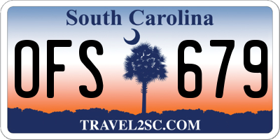 SC license plate OFS679