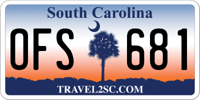 SC license plate OFS681