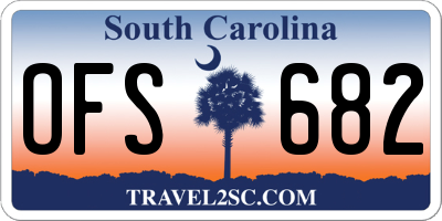 SC license plate OFS682