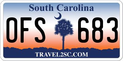SC license plate OFS683