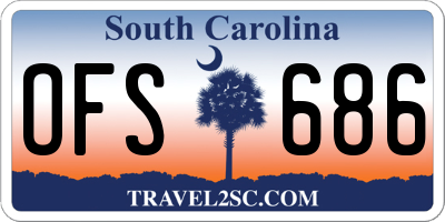 SC license plate OFS686