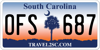 SC license plate OFS687