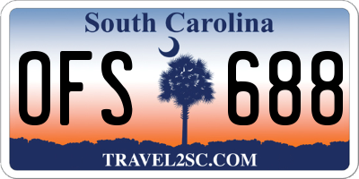 SC license plate OFS688