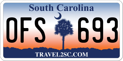 SC license plate OFS693