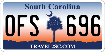 SC license plate OFS696