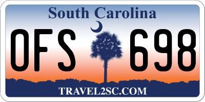 SC license plate OFS698