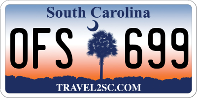 SC license plate OFS699