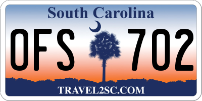 SC license plate OFS702
