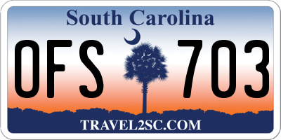 SC license plate OFS703