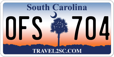 SC license plate OFS704