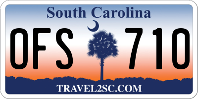 SC license plate OFS710