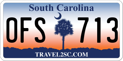 SC license plate OFS713