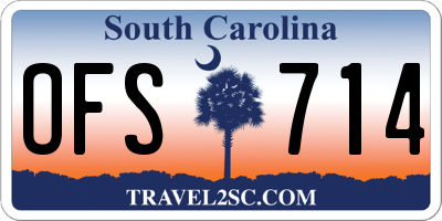 SC license plate OFS714