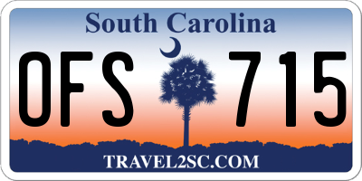SC license plate OFS715