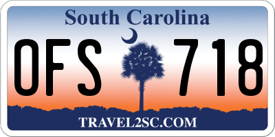 SC license plate OFS718