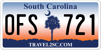 SC license plate OFS721