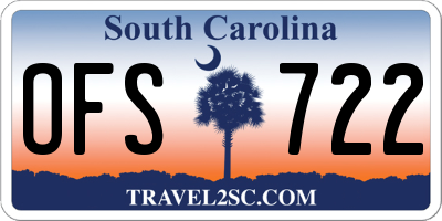 SC license plate OFS722