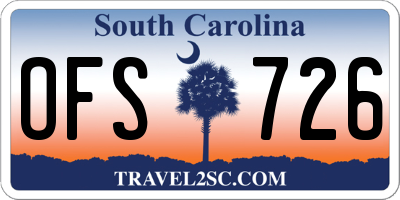 SC license plate OFS726