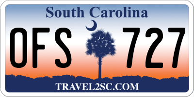SC license plate OFS727